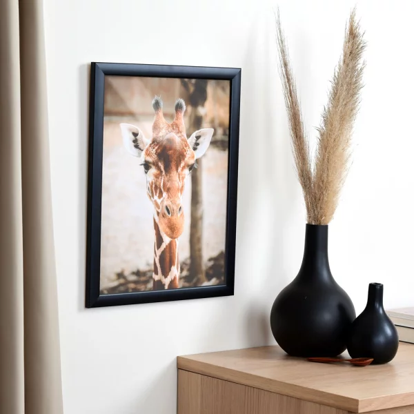 Holz Bilderrahmen Paris Maßanfertigung schwarz | Normalglas (2 mm)