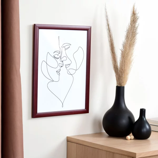 Holz Bilderrahmen Paris 70x100 cm | rot | ohne Glas, mit Rückwand