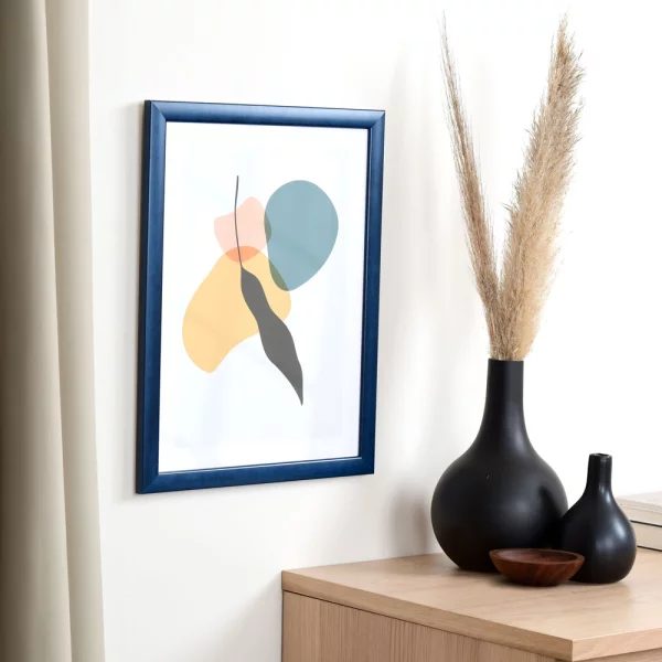 Holz Bilderrahmen Paris 70x100 cm | royalblau | ohne Glas, mit Rückwand