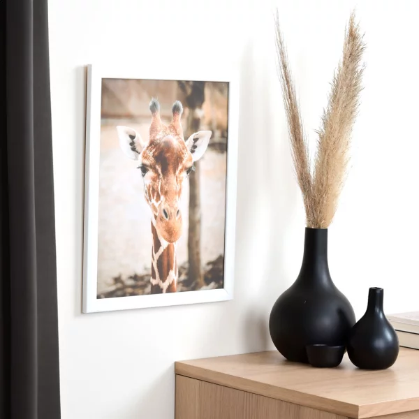 Holz Bilderrahmen Paris 70x100 cm | weiß hochglanz | ohne Glas, mit Rückwand