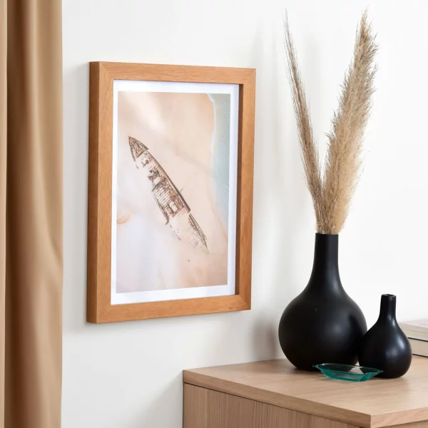Cadre en bois Calais sur mesure chêne | verre standard (2 mm)
