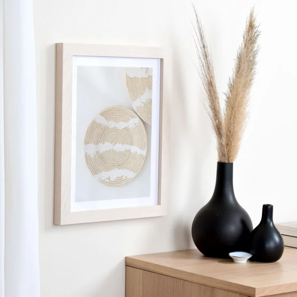 Cadre en bois Calais sur mesure naturel | verre standard (2 mm)