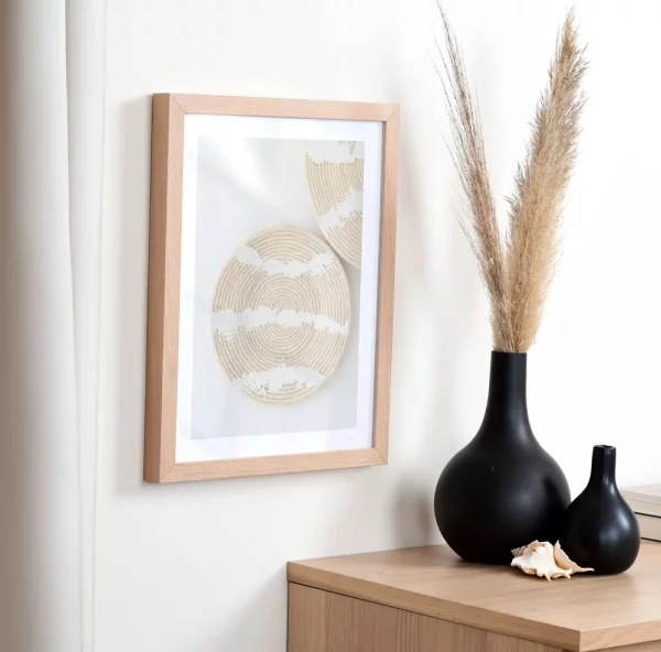Cadre en bois Banize 9x13 cm | chêne blanchi | verre standard (2 mm)