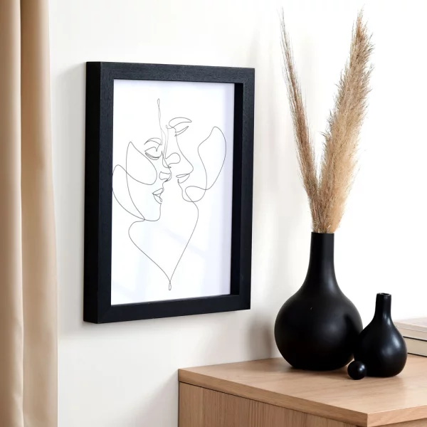 Cadre en bois Nouvelle 9x13 cm | noir | verre standard (2 mm)