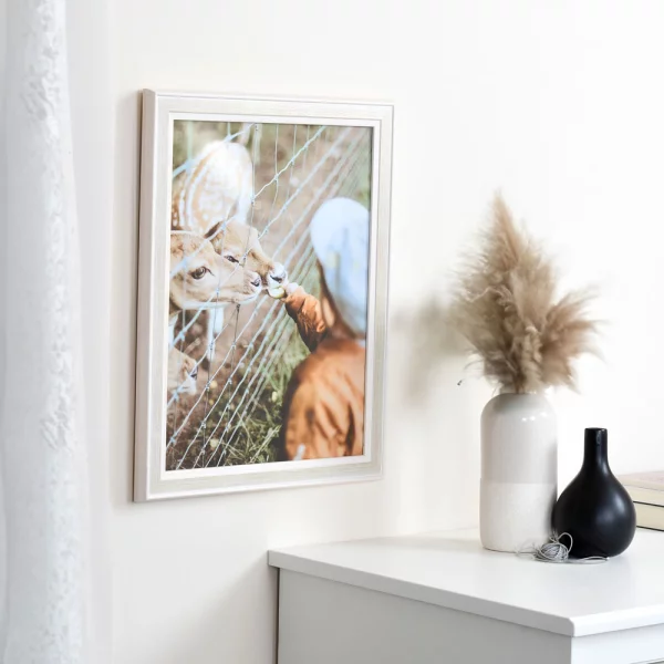 Cadre en bois Autun 10x10 cm | blanc | verre standard (2 mm)