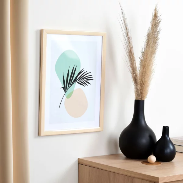 Holzrahmen Korsika Massanfertigung natur-weiß | Normalglas (2 mm)