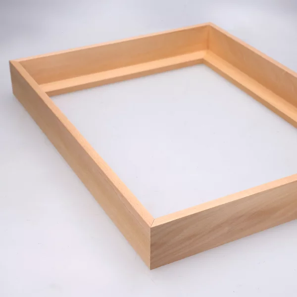 Schattenfugenrahmen aus Lindenholz XL 40x50 cm | natur | Leerrahmen (ohne Glas und Rückwand)