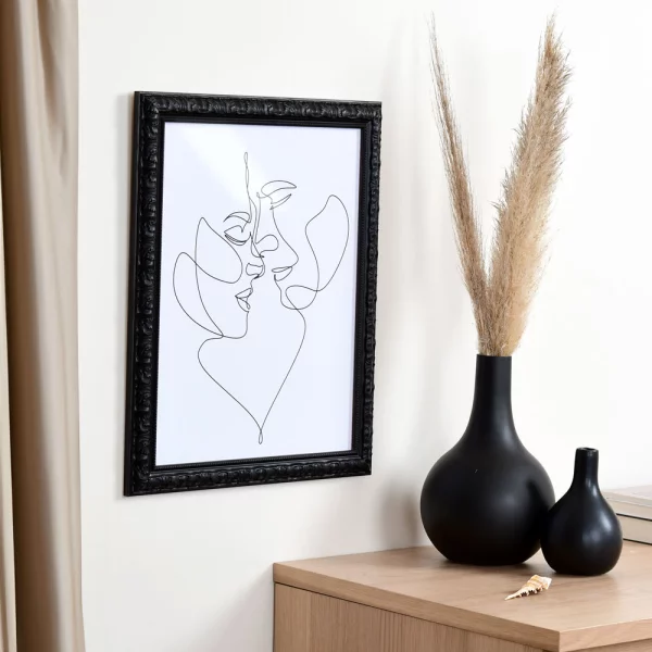 Cadre de style baroque Cassis 24x30 cm | noir | verre standard (2 mm)