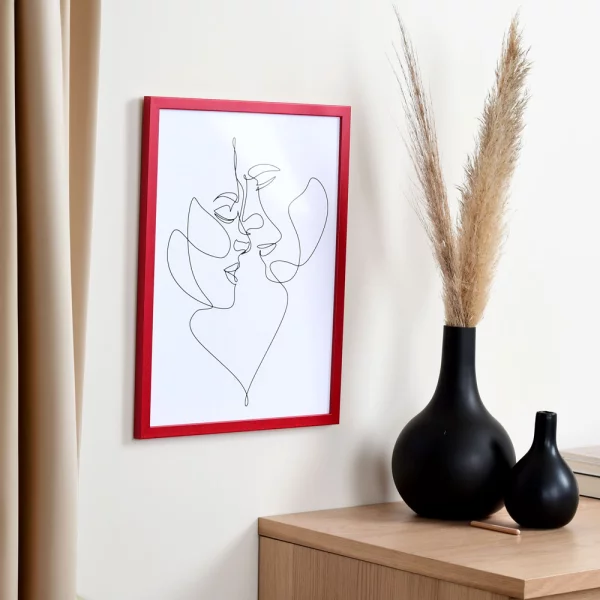 Holz Bilderrahmen Top Pro S 30x40 cm | rot | Normalglas (2 mm)