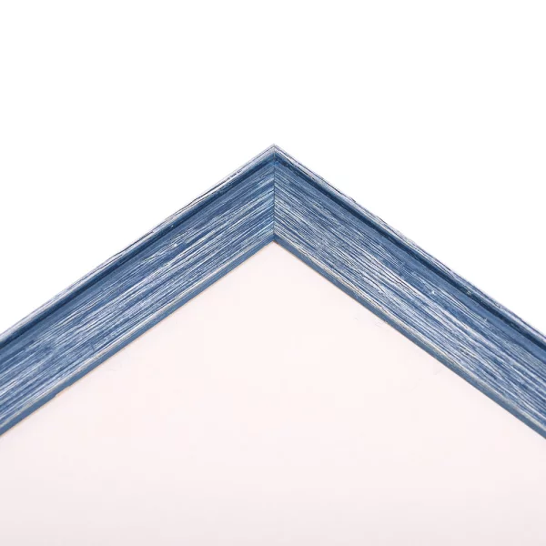 Cadre en bois Francfort sur mesure bleu | verre antireflet mat (2 mm)