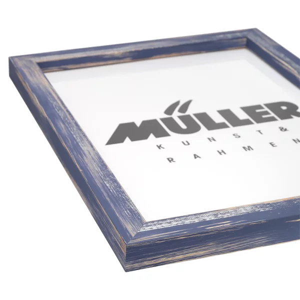 Cadre en bois Rodgau 10,5x14,8 cm (A6) | bleu | verre standard (2 mm)