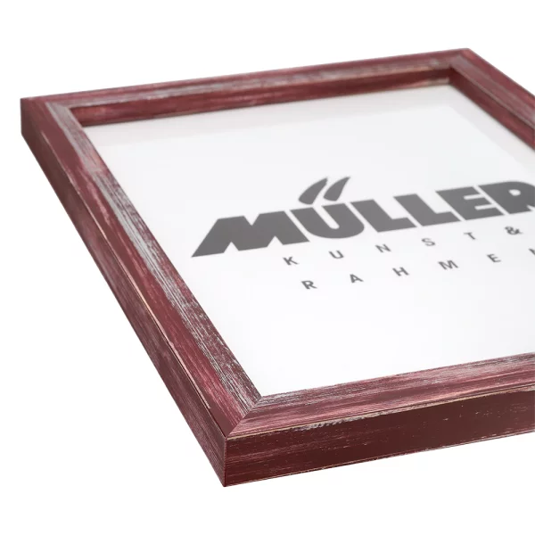 Cadre en bois Rodgau 10,5x14,8 cm (A6) | rouge | verre standard (2 mm)