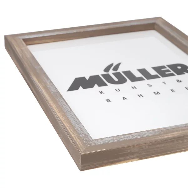 Holz-Bilderrahmen Rodgau nach Mass Hellbraun | Normalglas (2 mm)