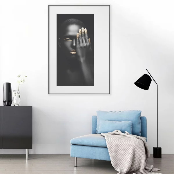 Cadre en aluminium profil alpha 40x50 cm | noir mat anodisé | verre standard (2 mm)