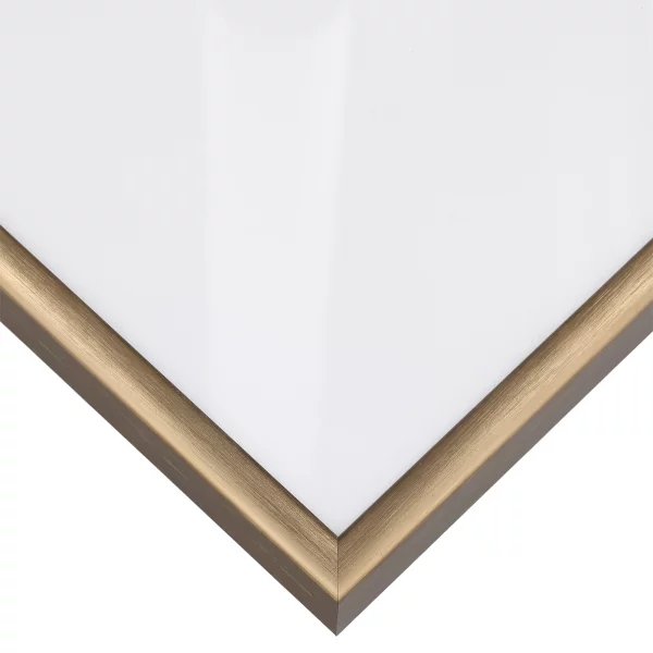 Alu-Bilderrahmen Classic 18x24 cm | Strukturiert Walnuss | Normalglas (2 mm)