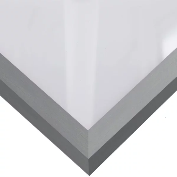 Cornice in legno Loft 15 21x29,7 cm (A4) | grigio | Specchio (2 mm)