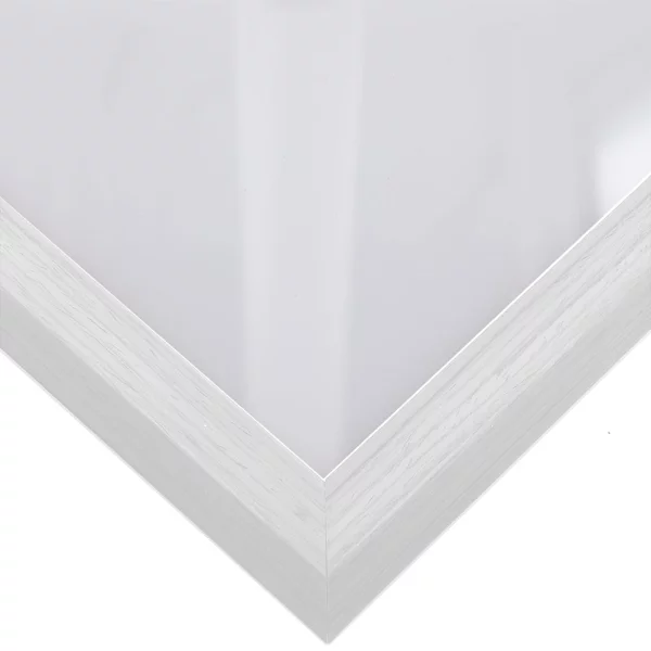 Cornice in legno Loft 15 21x29,7 cm (A4) | bianco neve | Specchio (2 mm)