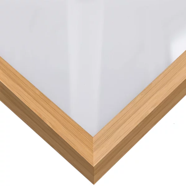 Cadre en bois coupe sur mesure, Loft 15 bambou | verre standard (2 mm)