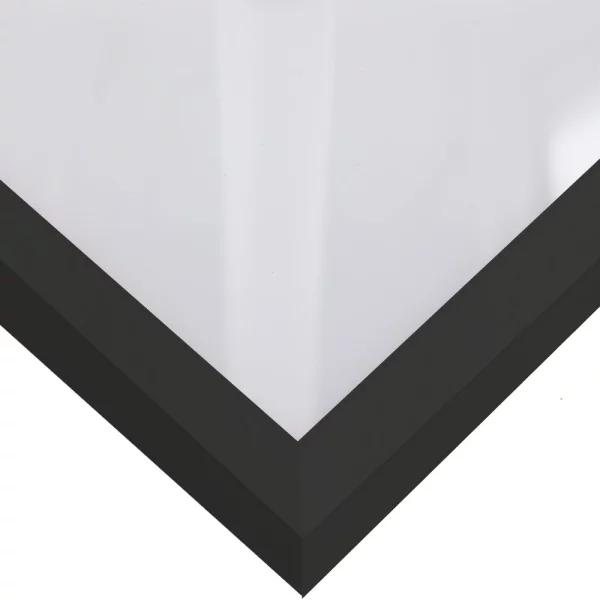 Cadre en bois coupe sur mesure, Loft 15 noir | verre standard (2 mm)