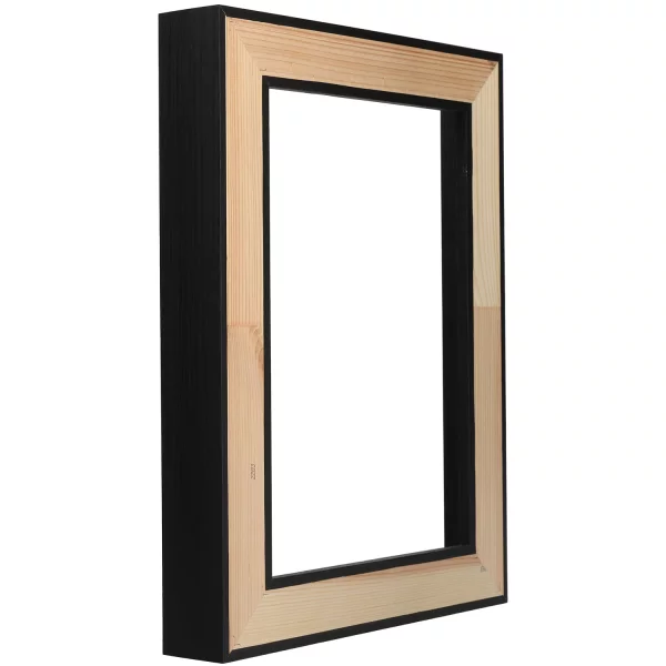 Schattenfugenrahmen Liora aus Eiche Echtholzfurnier 13x18 cm | Schwarz matt | Leerrahmen (ohne Glas und Rückwand)