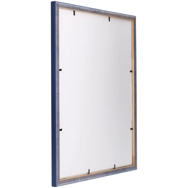 Bilderrahmen Bahia aus Holz nach Mass Blau | Normalglas (2 mm)