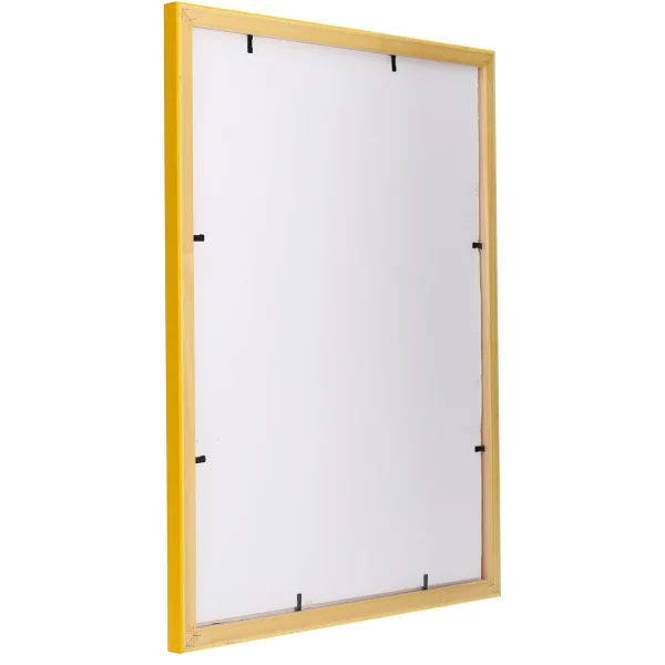 Bilderrahmen Bahia aus Holz nach Mass Gelb | Normalglas (2 mm)