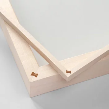 Houten lijst van beuk / esdoorn met afstandlijst op maat ahorn, natuur | normaal glas (3 mm)