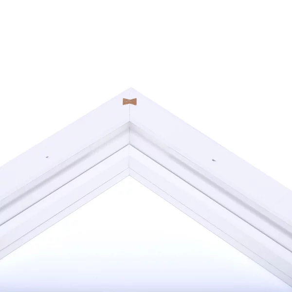Houten lijst van beuk / esdoorn met afstandlijst op maat beuk, wit | normaal glas (3 mm)