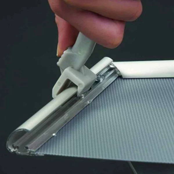 Safety-Klapprahmen 25 mm 42x59,4 cm (A2) | silber | Kunstglas mattiert (1 mm)