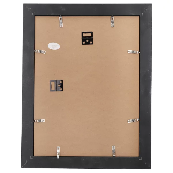 Cadre en bois Baroque avec passe-partout 20x30 cm | noir-argent | verre standard (2 mm)