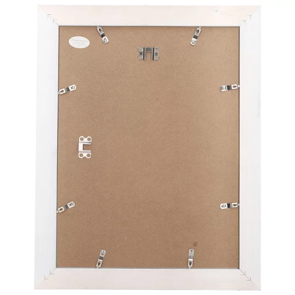 Cadre en bois Baroque avec passe-partout 20x30 cm | blanc | verre standard (2 mm)