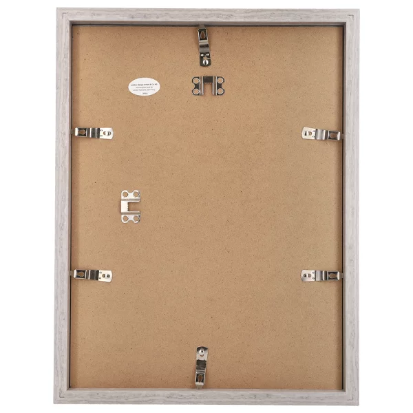 Cadre en bois Stockholm avec passe-partout 30x40 cm | gris | verre standard (2 mm)
