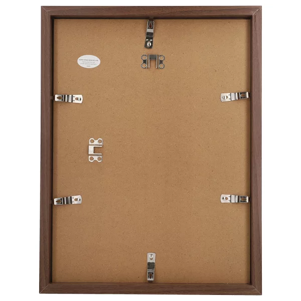 Cadre en bois Stockholm avec passe-partout 10x15 cm | noyer | verre standard (2 mm)