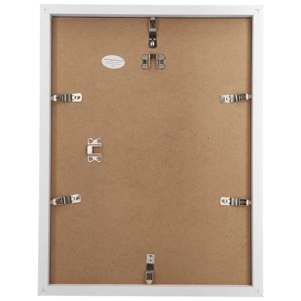 Cadre en bois Stockholm avec passe-partout 10x15 cm | blanc | verre standard (2 mm)