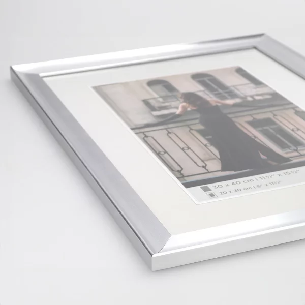 Cadre en plastique Venise 13x18 cm | argent | verre standard (2 mm)