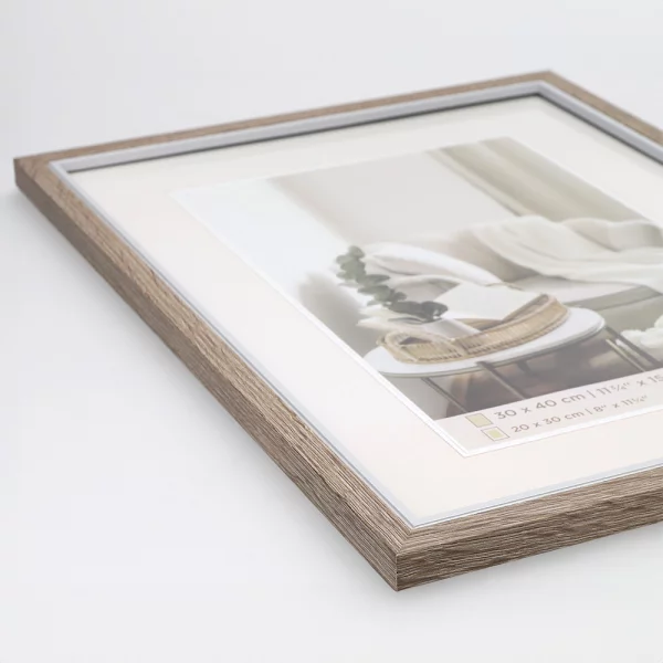 Cadre en bois (MDF) Hygge 10x15 cm | gris | verre standard (2 mm)