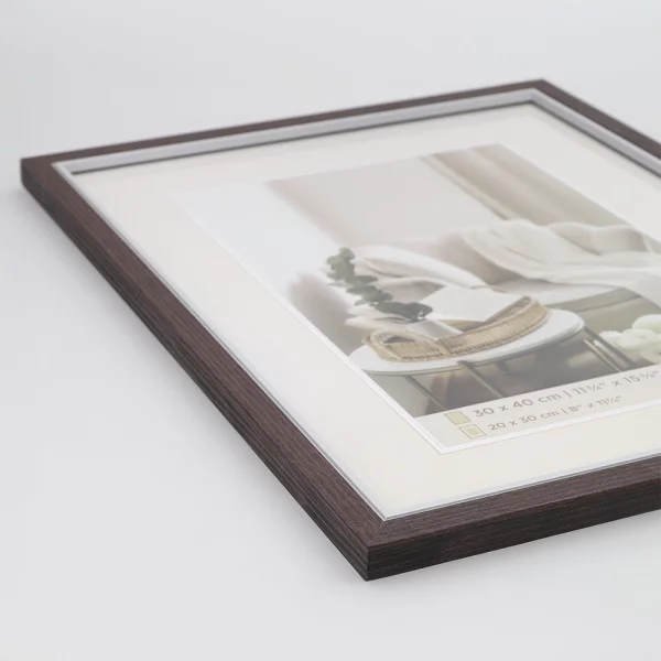 Cadre en bois (MDF) Hygge 10x15 cm | noyer | verre standard (2 mm)