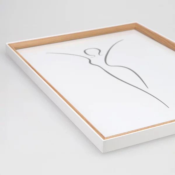 Cadre en bois (MDF) Silhouette 10x15 cm | hêtre | verre standard (2 mm)
