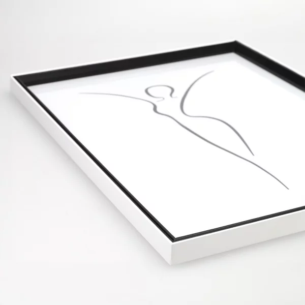 Cadre en bois (MDF) Silhouette 10x15 cm | noir | verre standard (2 mm)