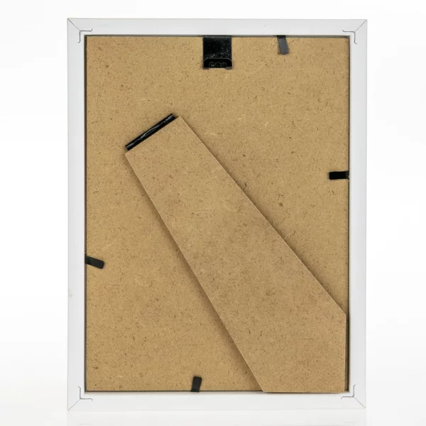 Kunststoff Bilderrahmen Corby 10x15 cm | Weiß-Braun | Normalglas (2 mm)
