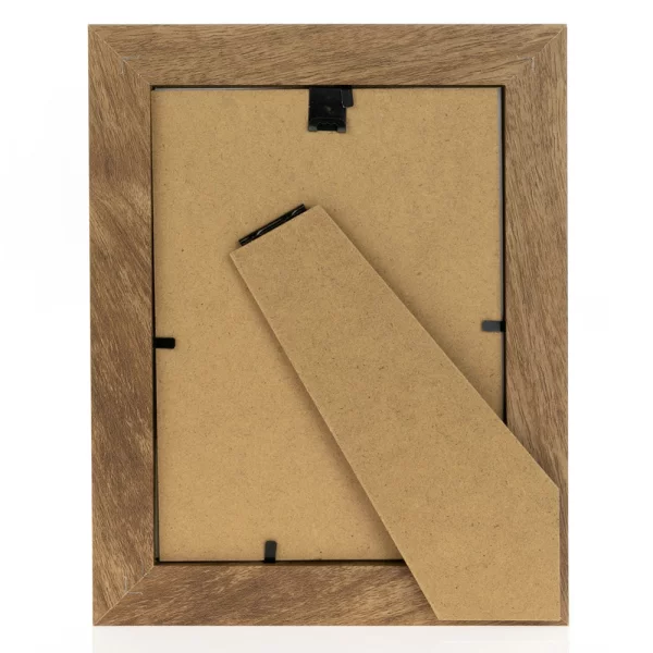 Holz Bilderrahmen Enna (MDF) 13x18 cm | Braun-Weiß | Normalglas (2 mm)