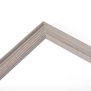 Holz-Bilderrahmen Duduma 20x40 cm | Grau, gemasert | Normalglas (2 mm)