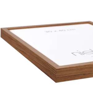 Holzleiste Loft 15 nach Maß Teak | Normalglas (2 mm)