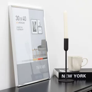 Alurahmen Pixel 60x80 cm | Silber glanz | Normalglas (2 mm)