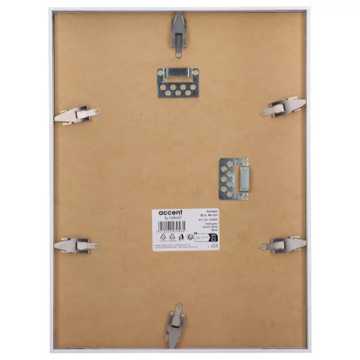 Rama aluminiowa Accent 21x29,7 cm (A4) | biały, połysk | szkło standardowe (2 mm)