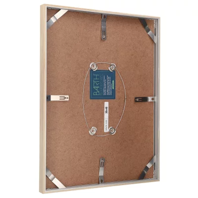 Aluminum kader serie 1125 60x70 cm | eink, echt fineer, natuur | normaal glas (2 mm)
