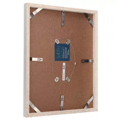 Houten fotolijst BARTH serie 210 30x40 cm | Esche weiß gefärbt | normaal glas (2 mm)