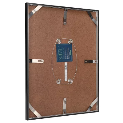 Aluminium fotolijst BARTH serie 916 45x60 cm | essenhout, imitatiefineer, zwart gekleurd | normaal glas (2 mm)