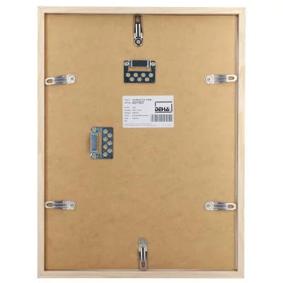 Rama drewniana z listewką Bunda na wymiar drewno jesionowe naturalne, laserowane | szkło standardowe (2 mm)