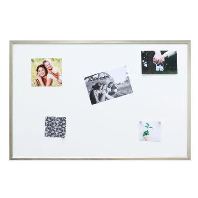 Magneetbord met houten omlijsting 40x60 cm | zilver | zonder glas, met achterwand